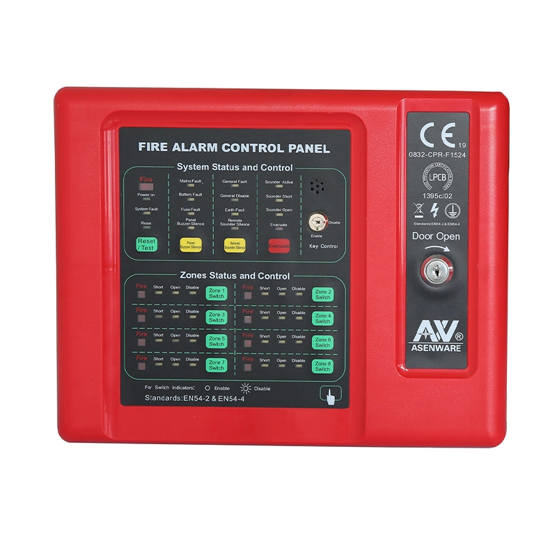 AH 8-Zone Fire Alarm Control Panel