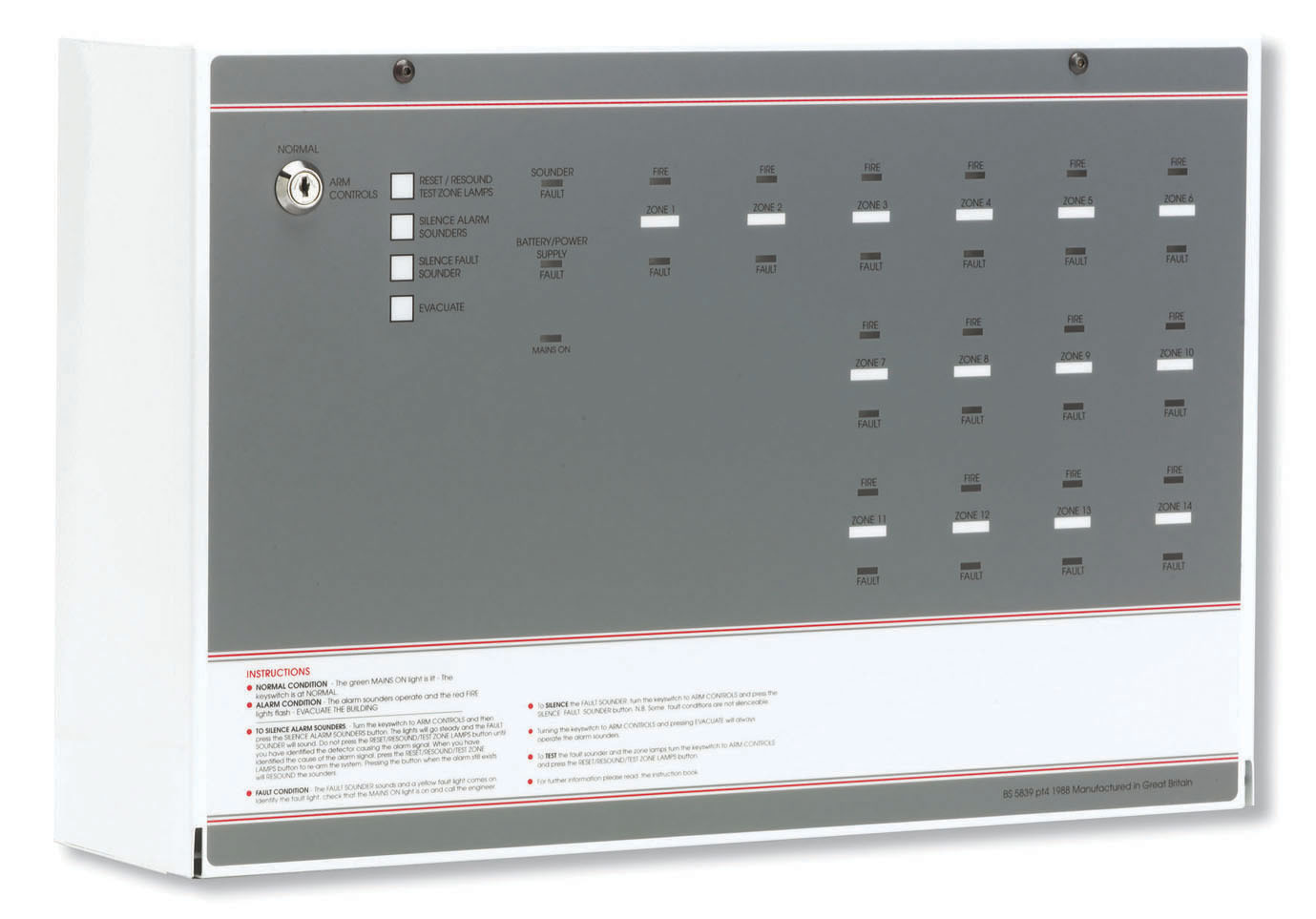Orisong / Concept Plus 2-Zone Fire Alarm Panel