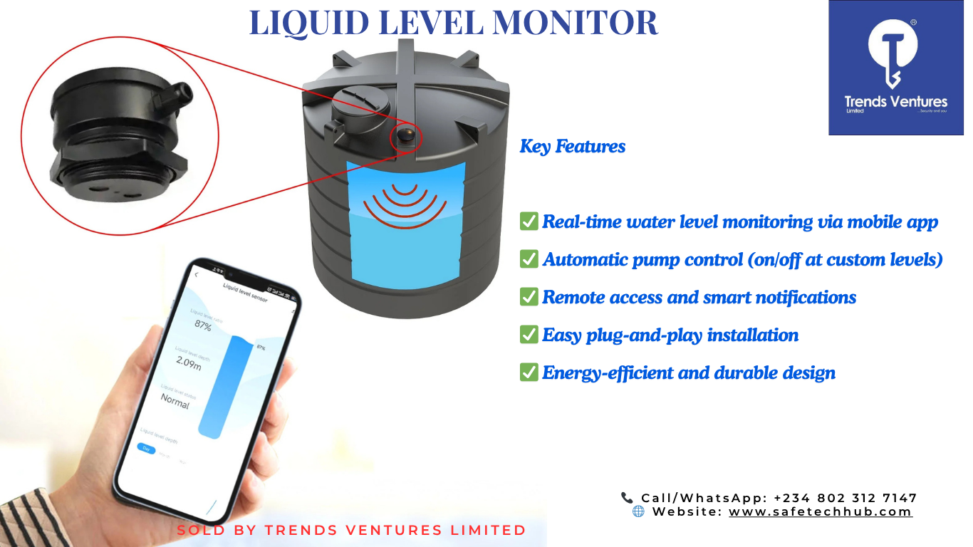 LIQUID LEVEL MONITOR sold by trends ventures limited, 2a, oritshe street, opposite m.a.n house ikeja lagos nigeria