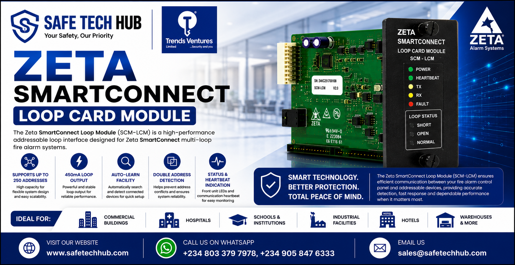 Zeta SmartConnect Loop Module for addressable fire alarm systems