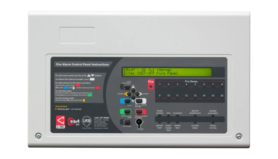 C-TEC 1 Loop 16-Zone Repeater Panel