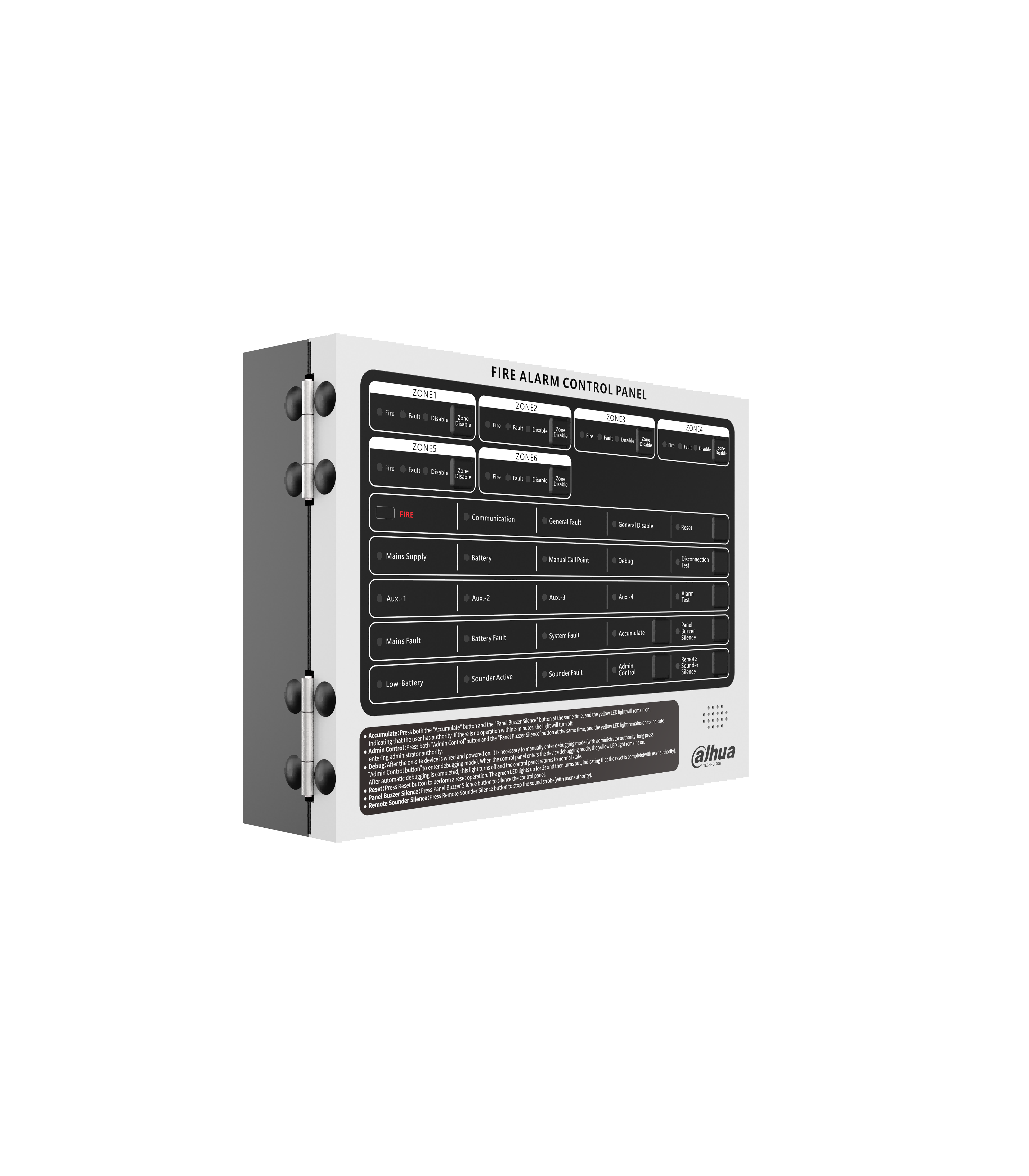 Wisualarm 4-Zone Conventional Fire Alarm Control Panel